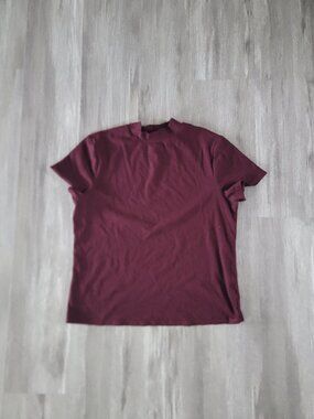 Girls NoBo burgundy partial turtleneck short sleeve shirt - size XXXL (21)